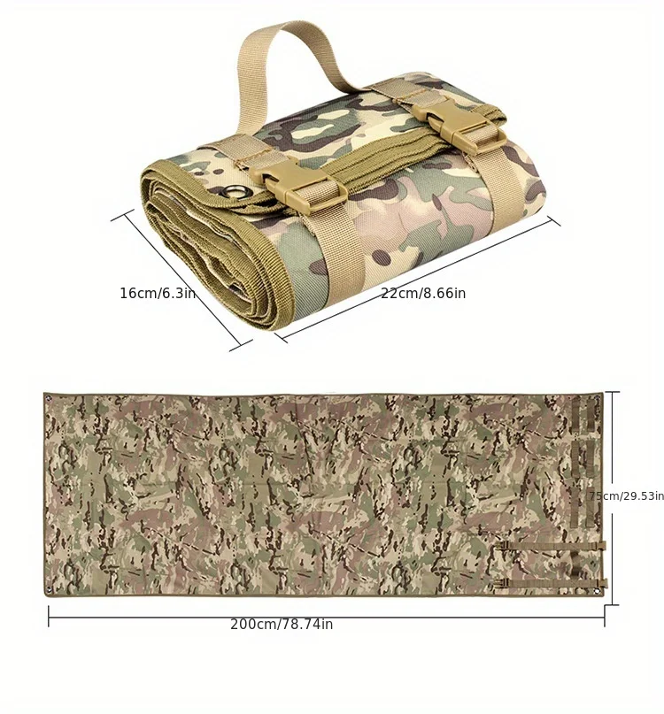 1pc Outdoor Non-slip Tactical Shooting Training Mat, Double-sided Waterproof Portable Camping Pad