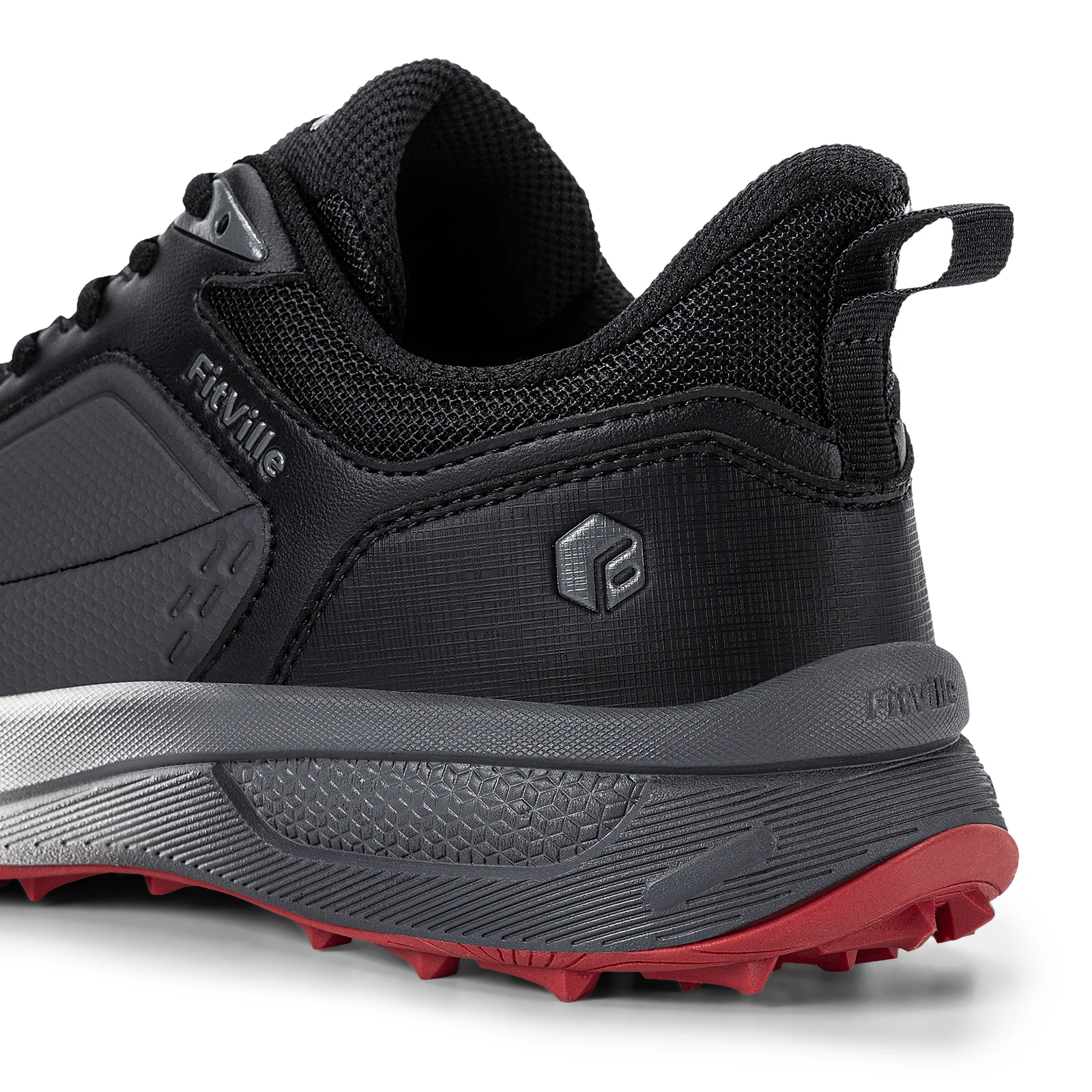 FitVille Wide Men's Golf Shoes Waterproof Athletic Causal Sneaker Professional No-Slip Spikeless Golf Shoes for Men Arch Support