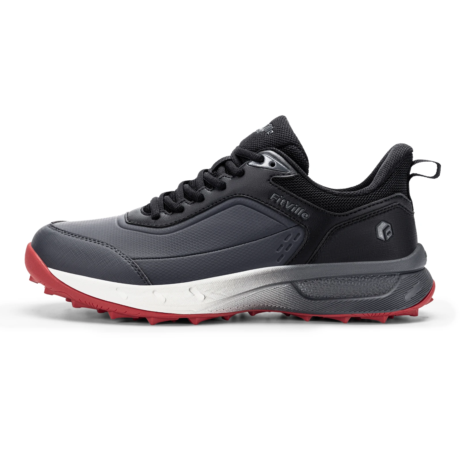 FitVille Wide Men's Golf Shoes Waterproof Athletic Causal Sneaker Professional No-Slip Spikeless Golf Shoes for Men Arch Support