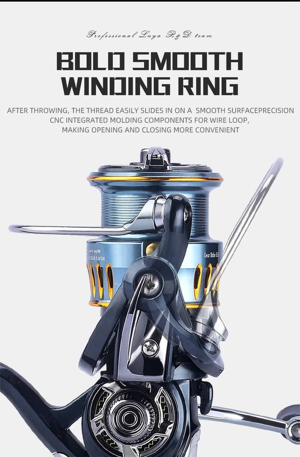 Okuma Original Seamless Spinning Wheel Fish Wheel, Models 1000-2500-5000, Equipped with Stylish Polarized Fishing Goggles