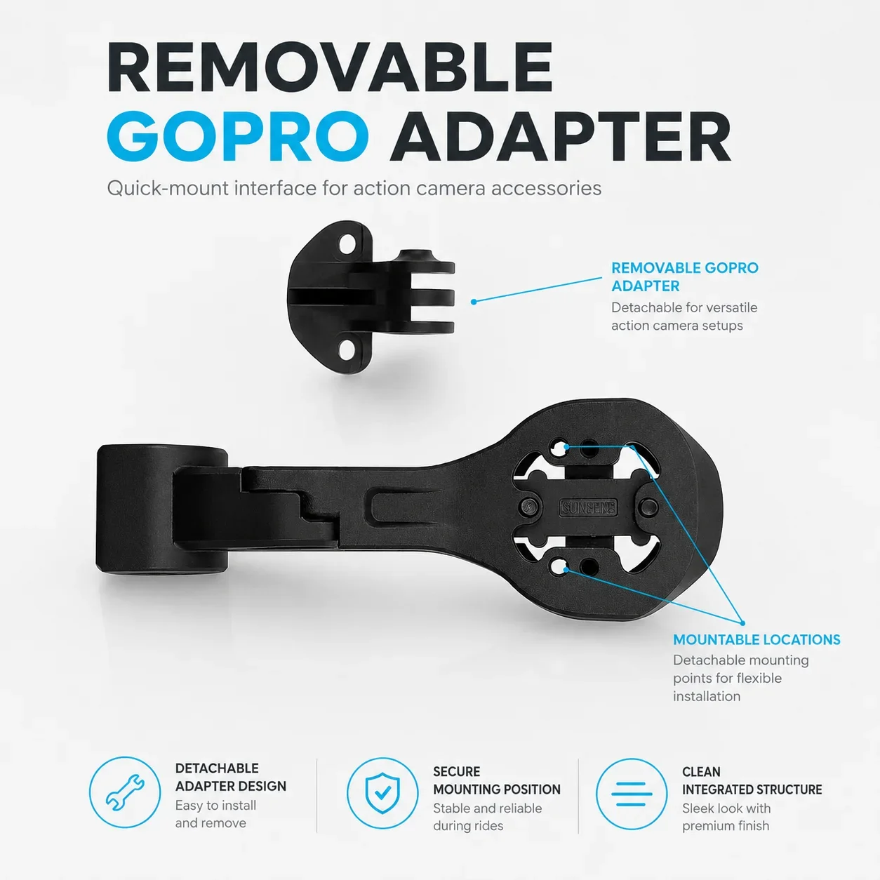 Aero Computer Mount for Syncros RR1.5 RR2.0 Stem Garmin Edge 1050 1040 840 Wahoo ROAM BOLT Bryton Magene Bike GPS Mount