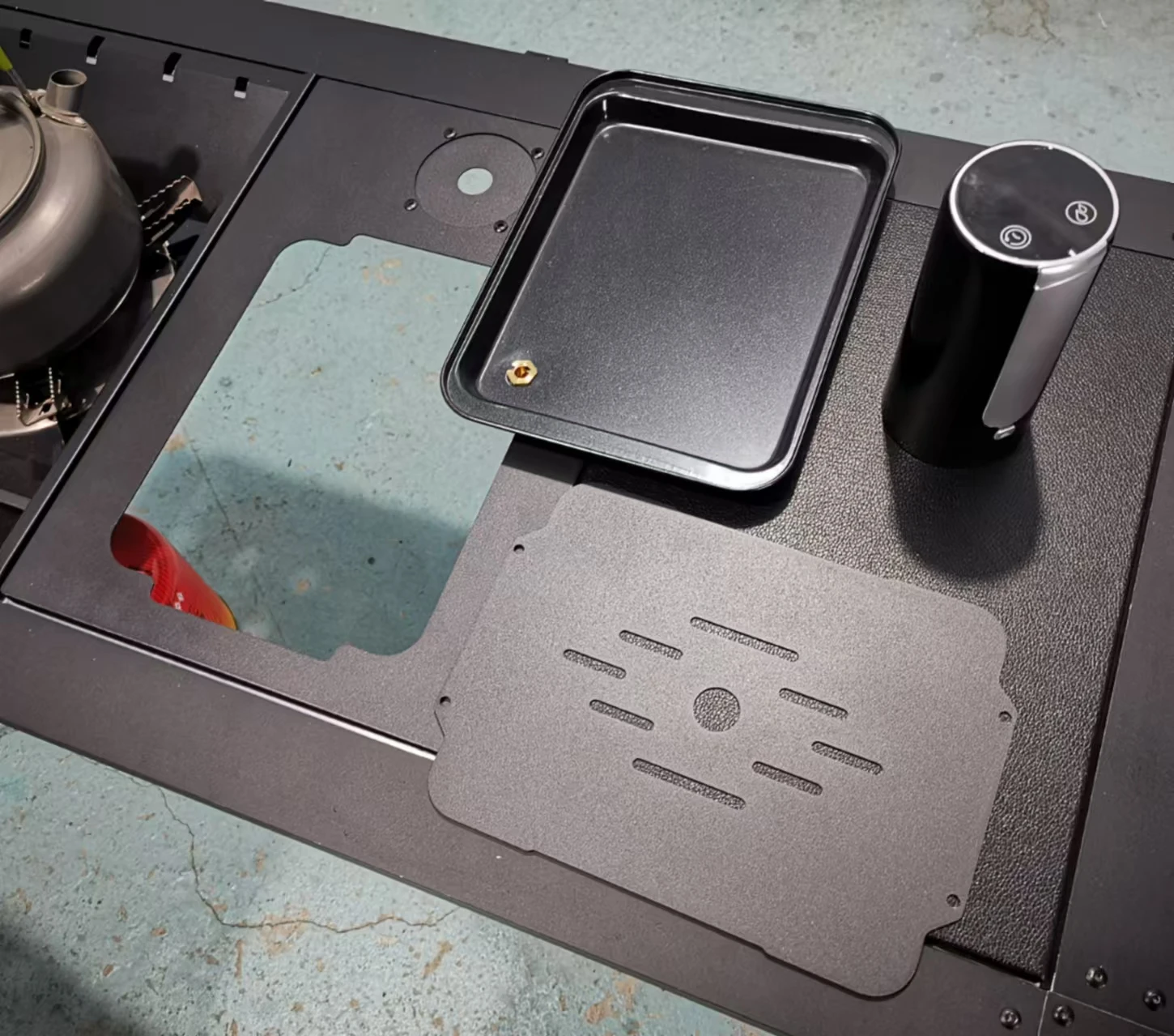 Electric Water Booster Water Pump Extractor Outdoor Camping IGT Table Accessories IGT Table Unit PlateAluminum Alloy Unit Plate
