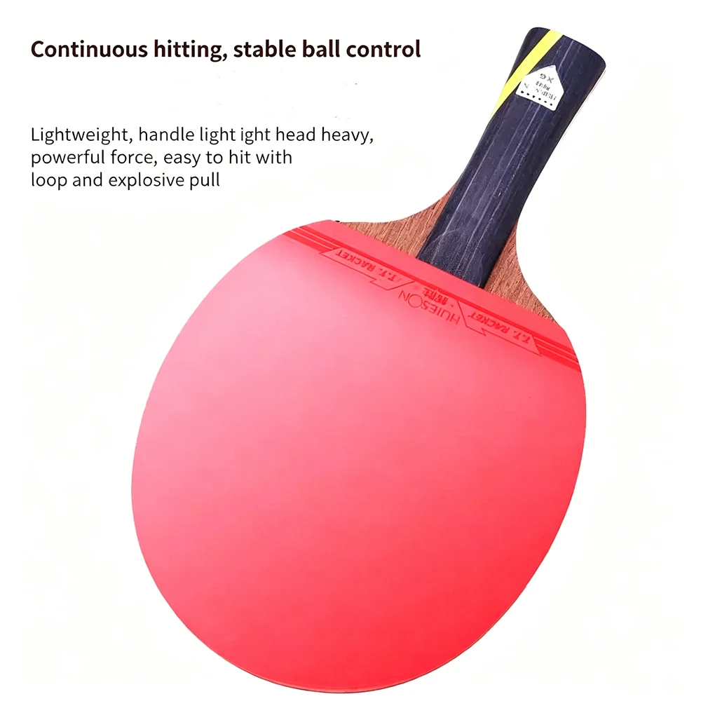 2PCS Original HUIESON 6 Star Carbon Table Tennis Racket Super Powerful Ping Pong Bat Professional Table Tennis Paddle