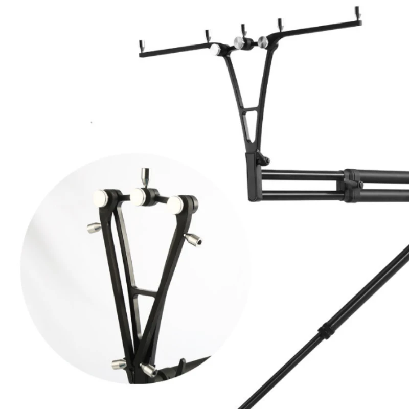All-metal fishing rod holder, fast folding four-head European throwing rod, sea rod folding bracket, multi-angle