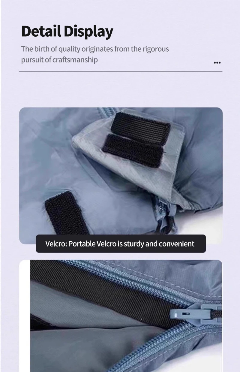 Ultralight Outdoor Camping Compact Adult Sleeping Bag Travel Washable Down Cotton Insulation Dirt-Resistant Portable Waterproof