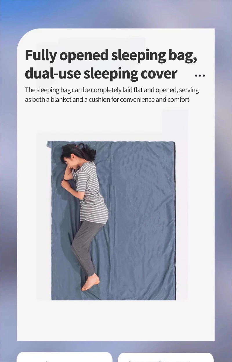 Ultralight Outdoor Camping Compact Adult Sleeping Bag Travel Washable Down Cotton Insulation Dirt-Resistant Portable Waterproof