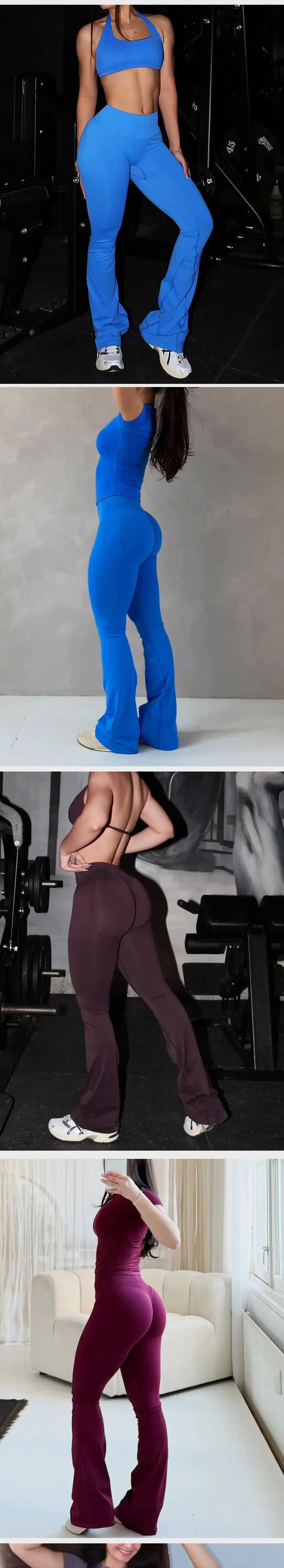 No Logo Impactive Flares Woman 2026 Summer High Waist Seamless Wide-leg Leggings Scrunch Fitness Leggins Gym Clothes