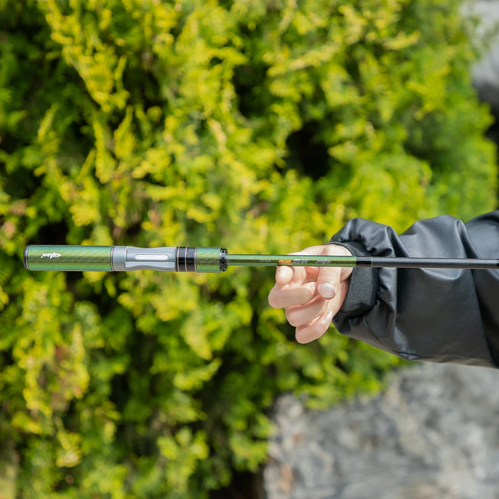 FISHINGFAN KUAISHA Super Short Telescopic Travel UL Carbon Portable Ultralight Solid Tip Fishing Rod