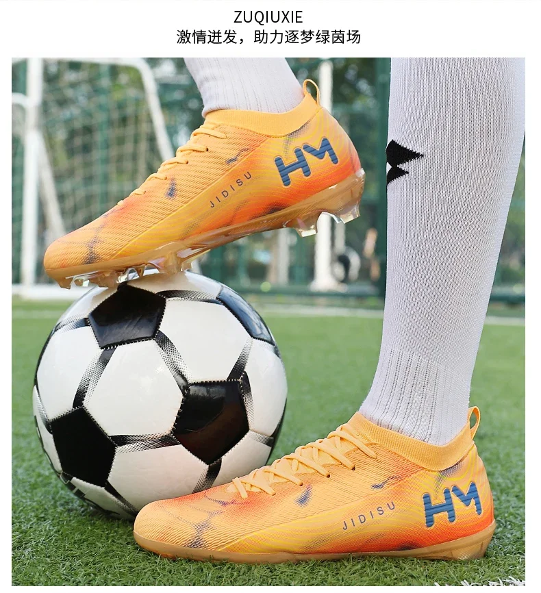Men New Football Boots Field Original Resistant Casual Male High Quality Long Spike Soccer Shoes Professional Football Shoes