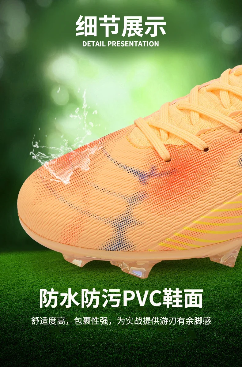 Men New Football Boots Field Original Resistant Casual Male High Quality Long Spike Soccer Shoes Professional Football Shoes