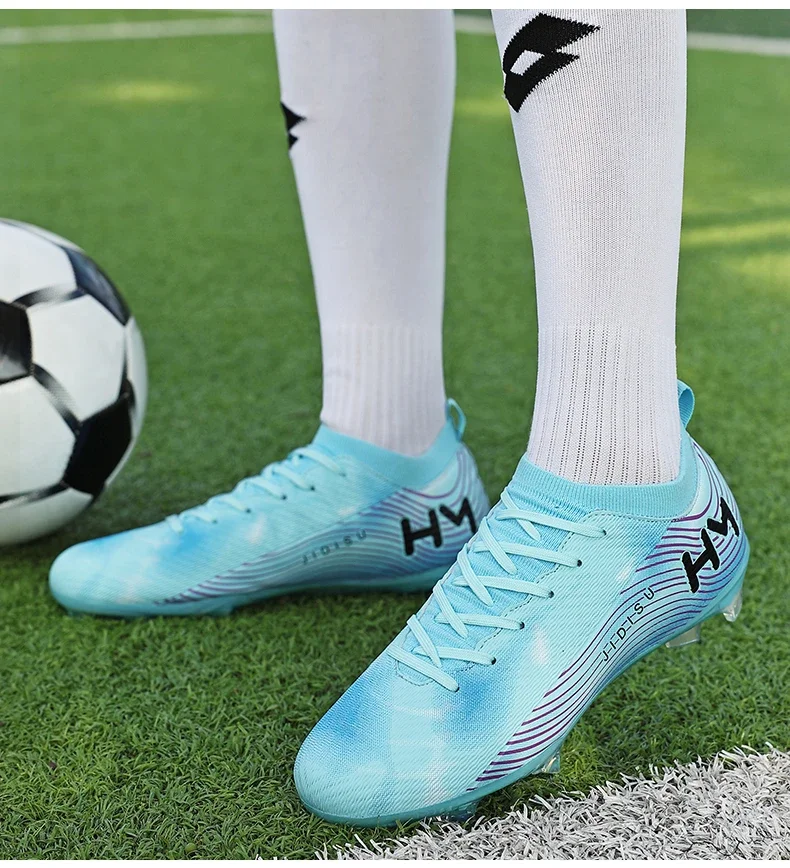 Men New Football Boots Field Original Resistant Casual Male High Quality Long Spike Soccer Shoes Professional Football Shoes