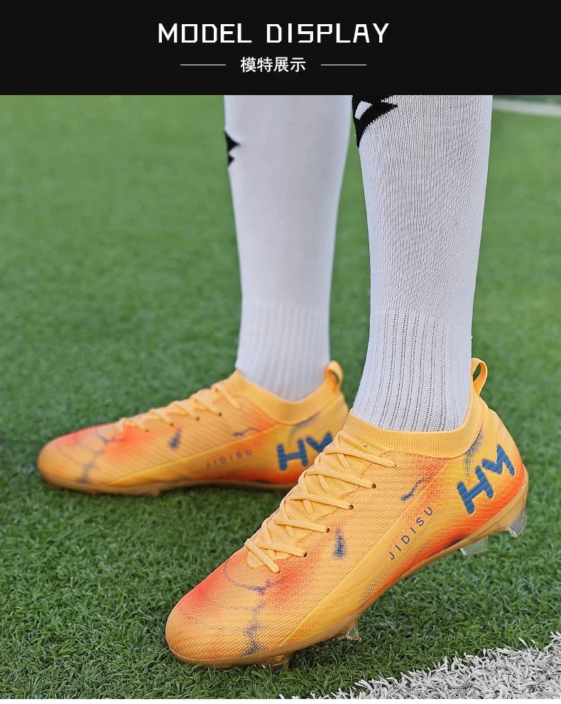 Men New Football Boots Field Original Resistant Casual Male High Quality Long Spike Soccer Shoes Professional Football Shoes