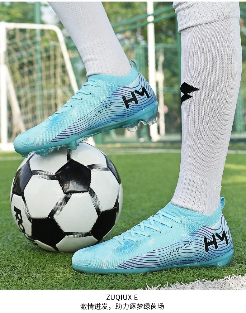 Men New Football Boots Field Original Resistant Casual Male High Quality Long Spike Soccer Shoes Professional Football Shoes