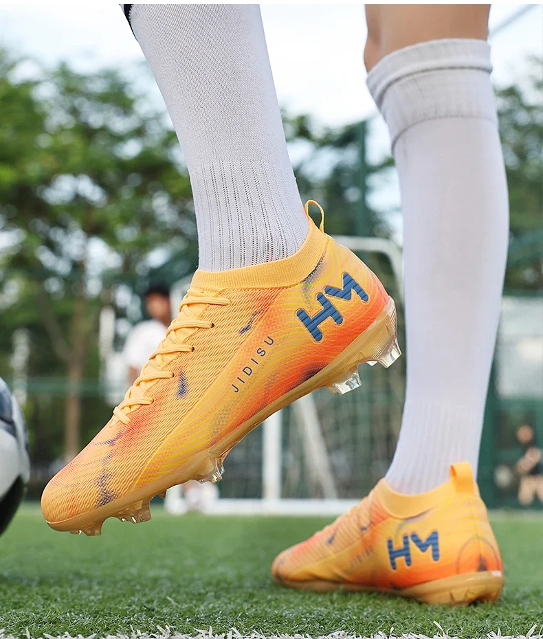 Men New Football Boots Field Original Resistant Casual Male High Quality Long Spike Soccer Shoes Professional Football Shoes