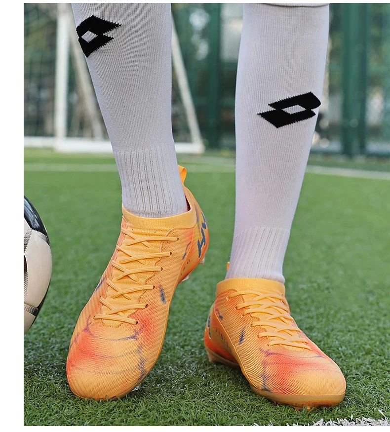 Men New Football Boots Field Original Resistant Casual Male High Quality Long Spike Soccer Shoes Professional Football Shoes