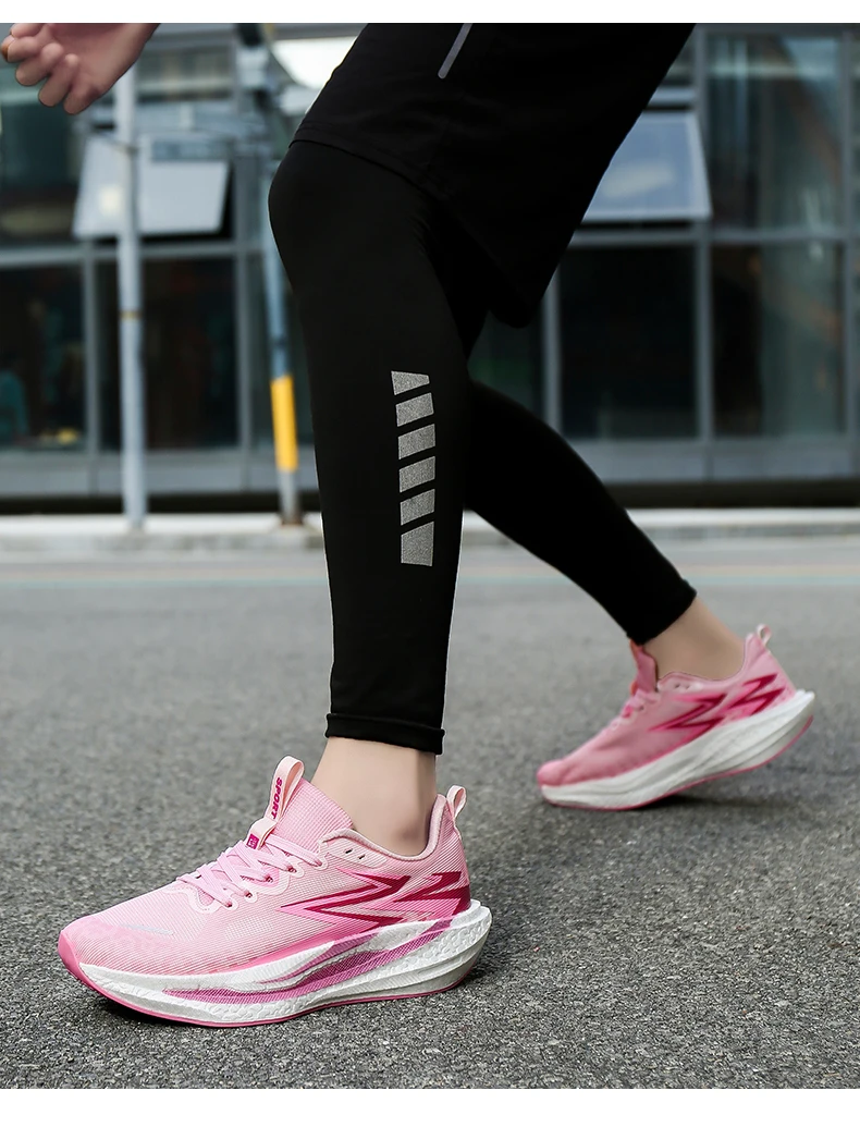 Men's Marathon Running Shoes Carbon Board Air Cushion Breathable And Lightweight Women's Comfortable Sports Non-Slip Sports Shoe