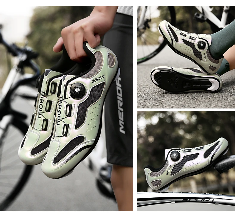 Unisex Cycling Shoes Road Bike Lock Shoes Breathable Non-slip Wear-resistant Pedal Bicycle Outdoor Competitive Bike Shoes