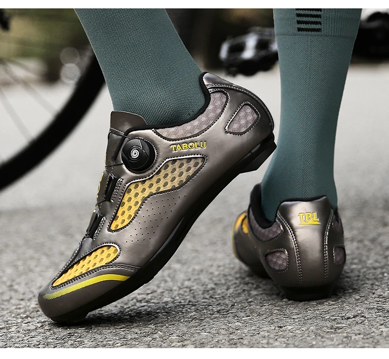 Unisex Cycling Shoes Road Bike Lock Shoes Breathable Non-slip Wear-resistant Pedal Bicycle Outdoor Competitive Bike Shoes