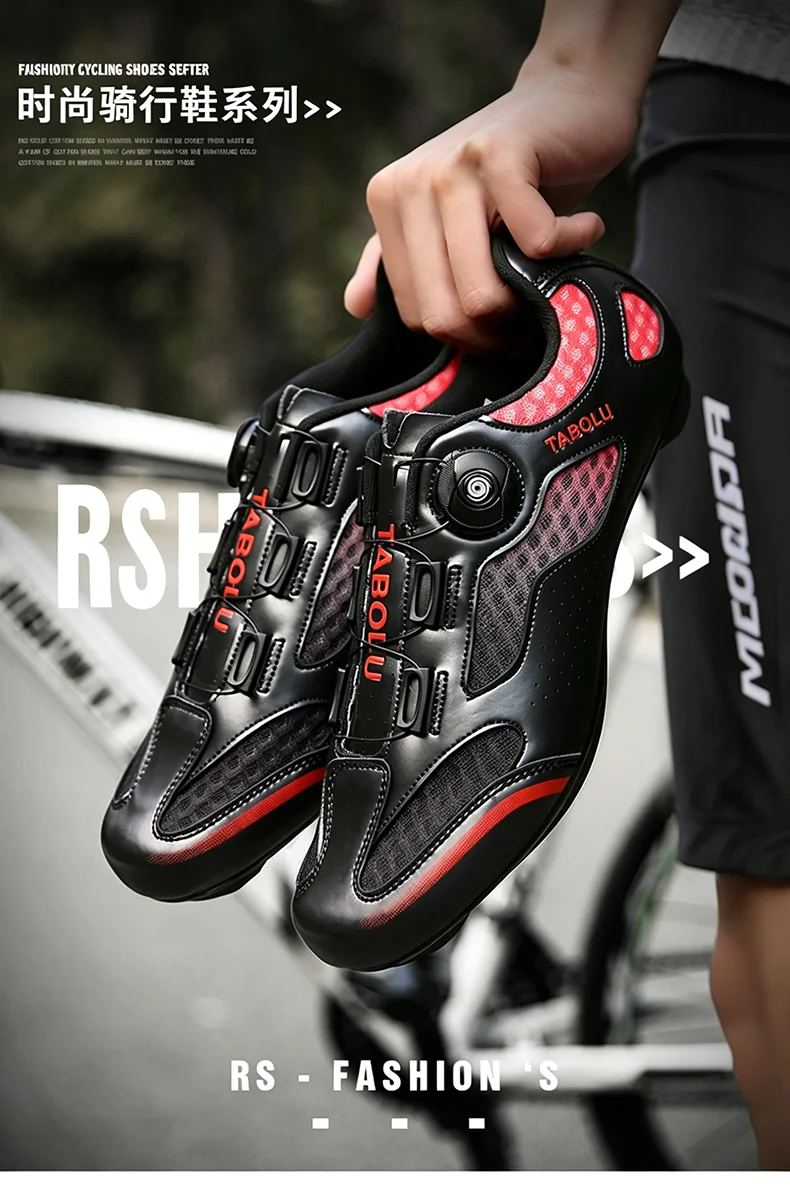 Unisex Cycling Shoes Road Bike Lock Shoes Breathable Non-slip Wear-resistant Pedal Bicycle Outdoor Competitive Bike Shoes