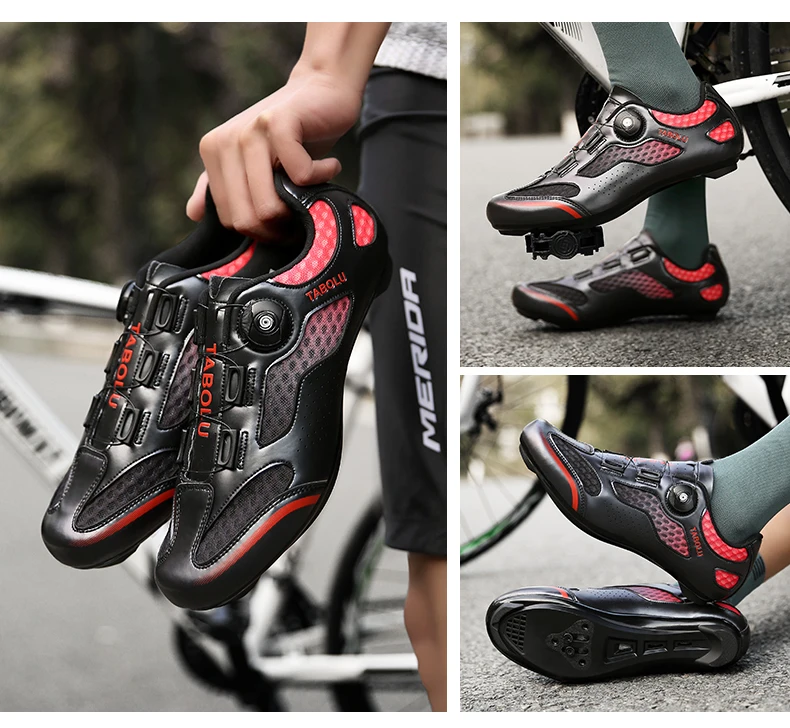 Unisex Cycling Shoes Road Bike Lock Shoes Breathable Non-slip Wear-resistant Pedal Bicycle Outdoor Competitive Bike Shoes