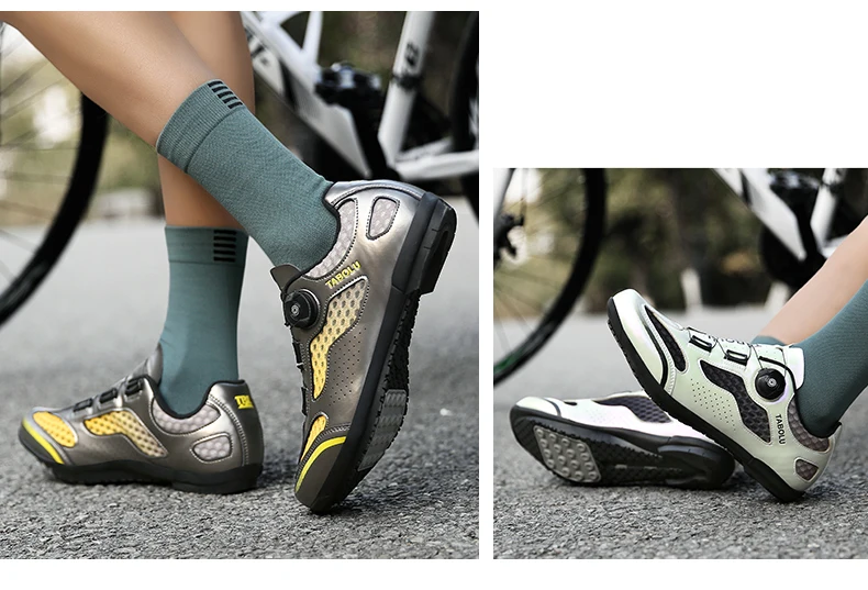 Unisex Cycling Shoes Road Bike Lock Shoes Breathable Non-slip Wear-resistant Pedal Bicycle Outdoor Competitive Bike Shoes