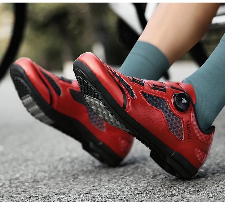 Unisex Cycling Shoes Road Bike Lock Shoes Breathable Non-slip Wear-resistant Pedal Bicycle Outdoor Competitive Bike Shoes