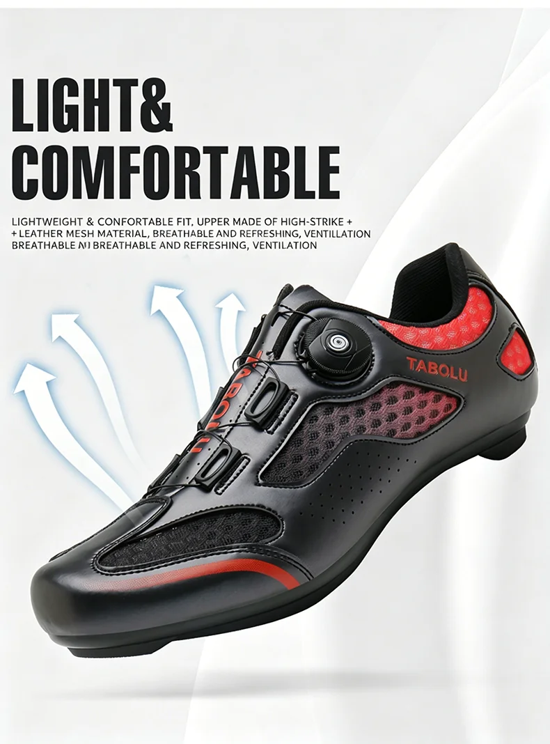 Unisex Cycling Shoes Road Bike Lock Shoes Breathable Non-slip Wear-resistant Pedal Bicycle Outdoor Competitive Bike Shoes