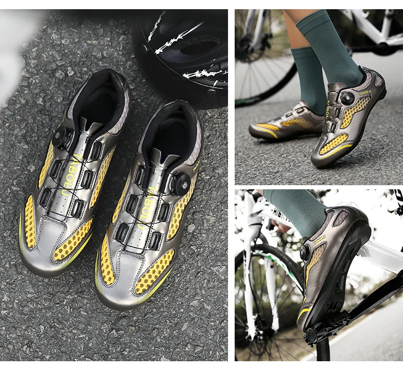 Unisex Cycling Shoes Road Bike Lock Shoes Breathable Non-slip Wear-resistant Pedal Bicycle Outdoor Competitive Bike Shoes