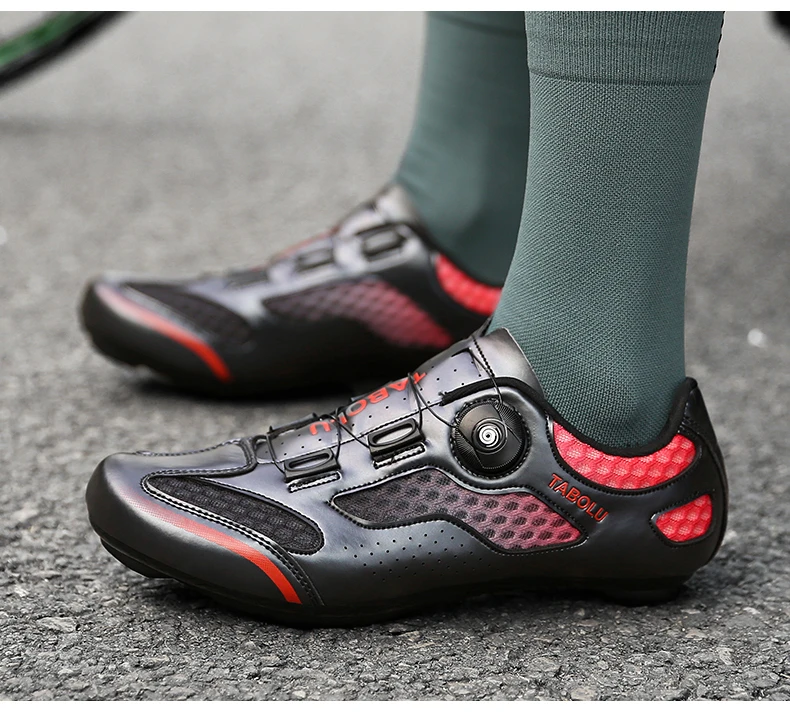 Unisex Cycling Shoes Road Bike Lock Shoes Breathable Non-slip Wear-resistant Pedal Bicycle Outdoor Competitive Bike Shoes