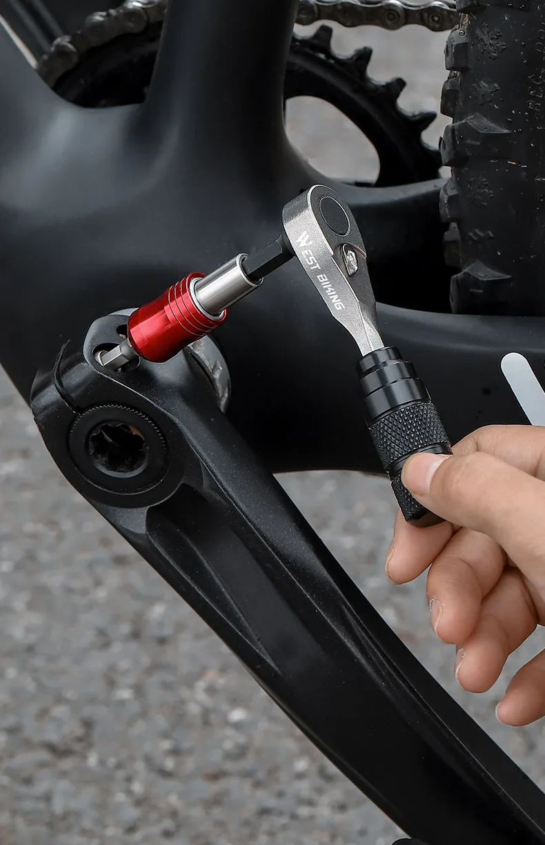 WEST BIKING Bike Reapair Tools Sets Professional Cycling Reapair Tools Ratchet Wrench Set Tire Lever Bike Pump Toolkit