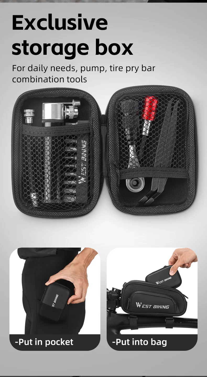 WEST BIKING Bike Reapair Tools Sets Professional Cycling Reapair Tools Ratchet Wrench Set Tire Lever Bike Pump Toolkit