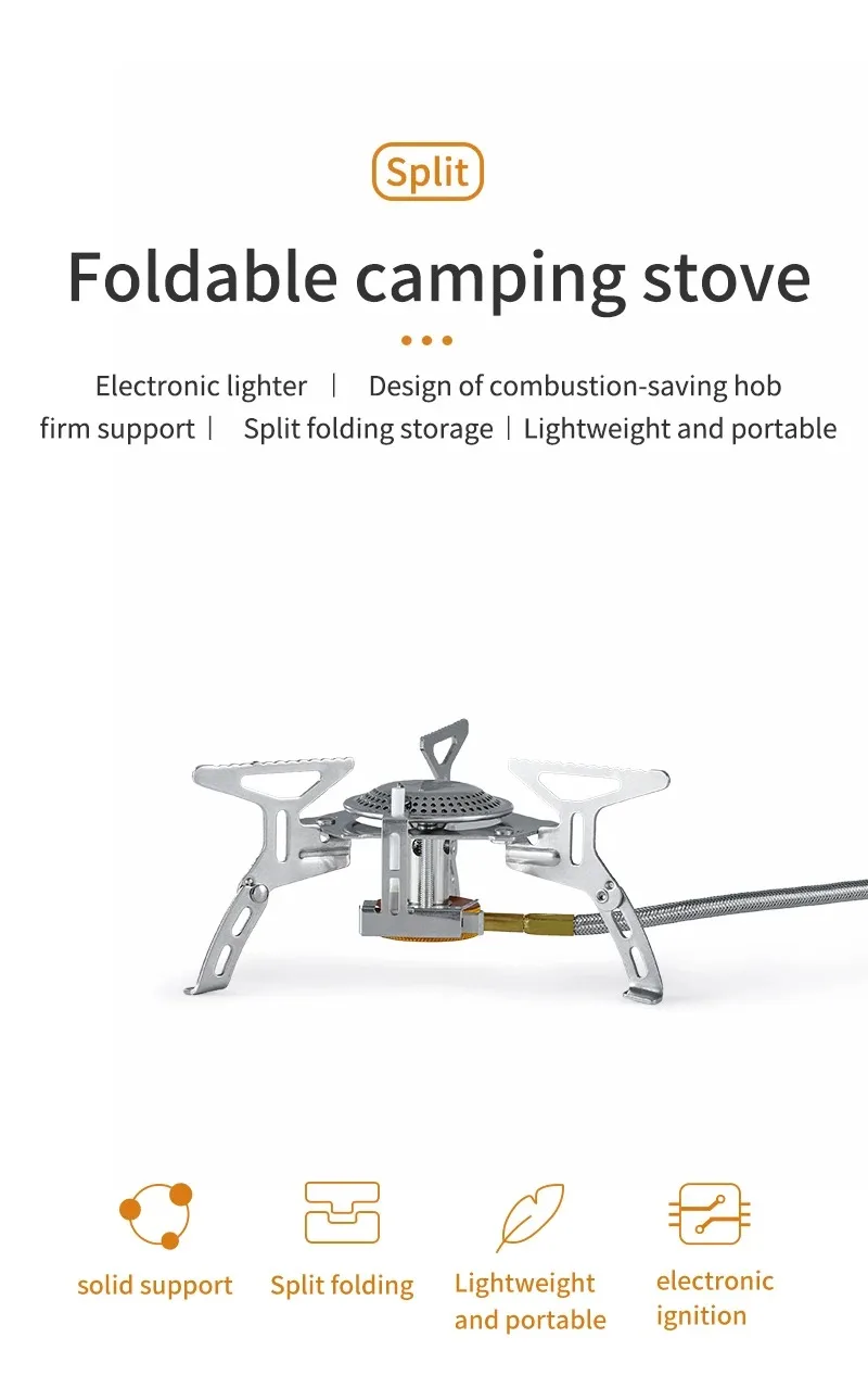 Naturehike 2026 New Camping Gas Stove High FirePower Folding Stable Gas Burner Picnic Hiking Winter Portable Cookingware Stove