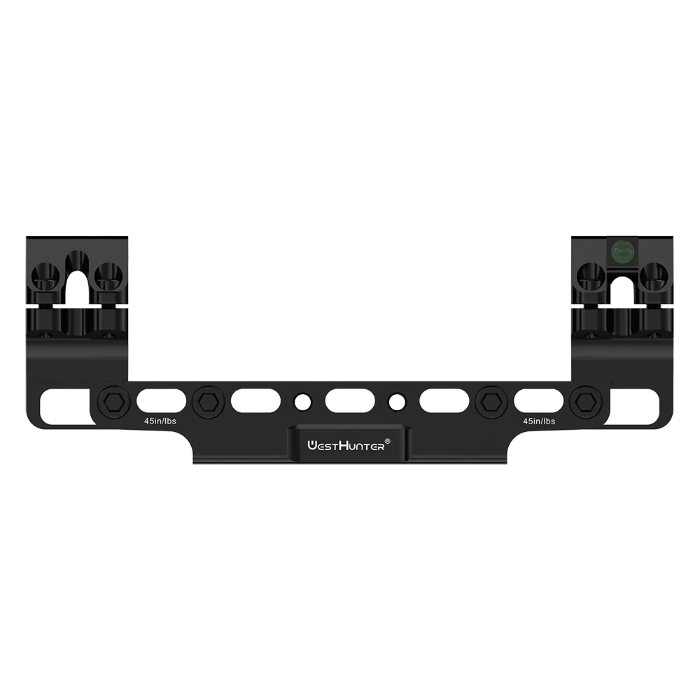 WestHunter 100 MOA Compensation Dovetail 11mm Scope Mounts 30mm 34mm Tube Adjustable Length and Angle Sight Rings Bubble Level