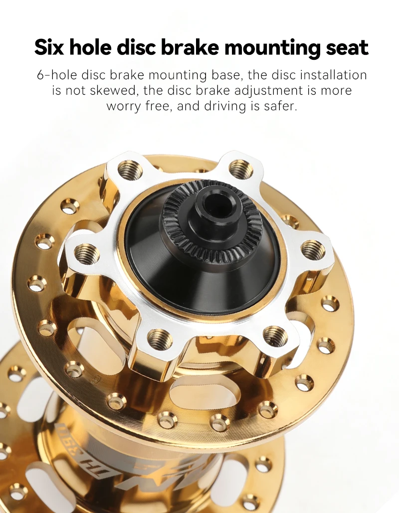 TANKE 120 Click MTB hub 6 Bearing 32 36 Holes Mountain Bike Front Rear QR Thru-axle Exchange Bicycle Disc Brake Hubs HG MS TH390