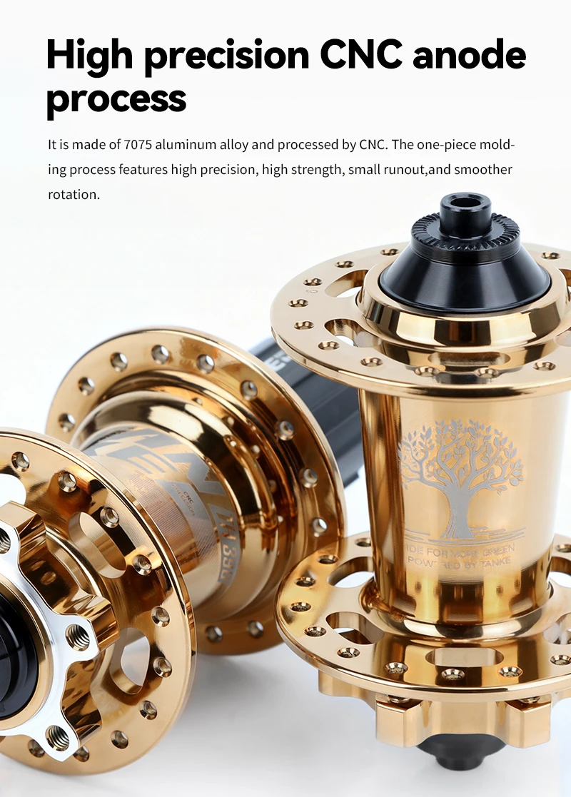 TANKE 120 Click MTB hub 6 Bearing 32 36 Holes Mountain Bike Front Rear QR Thru-axle Exchange Bicycle Disc Brake Hubs HG MS TH390