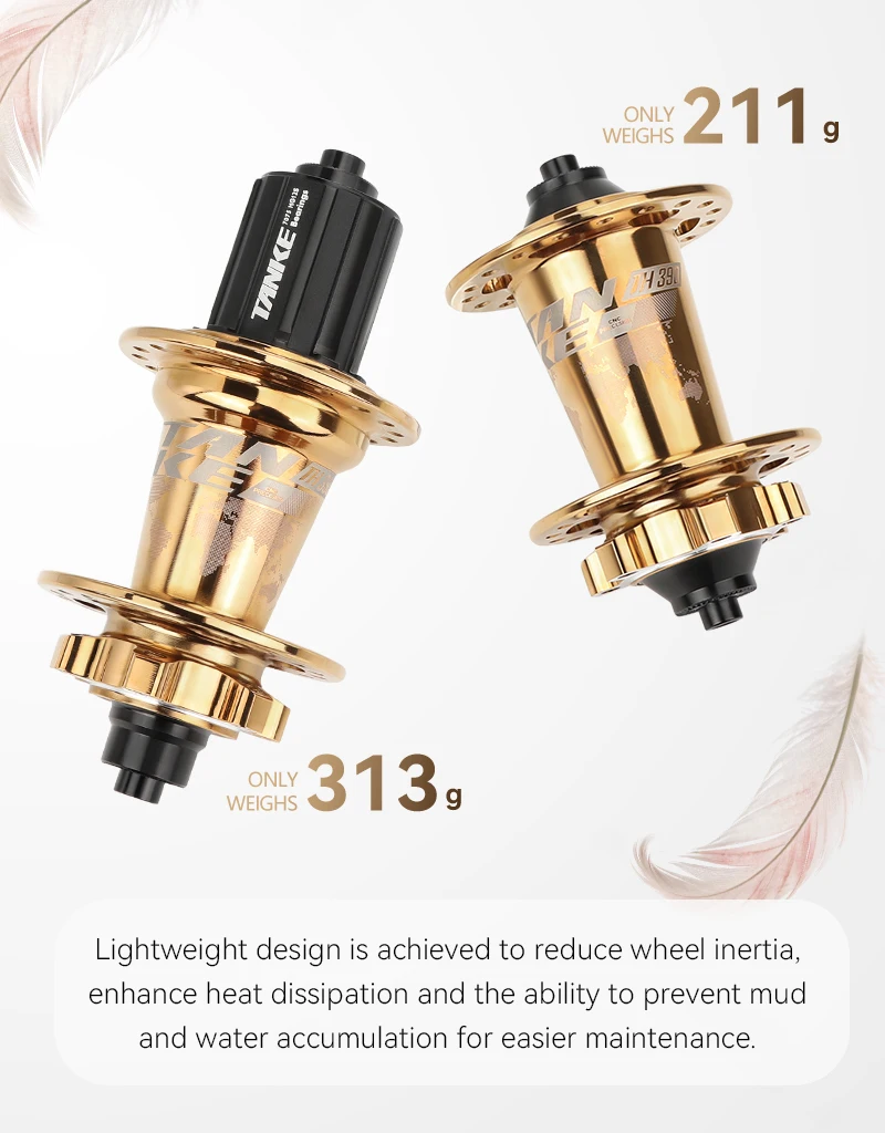TANKE 120 Click MTB hub 6 Bearing 32 36 Holes Mountain Bike Front Rear QR Thru-axle Exchange Bicycle Disc Brake Hubs HG MS TH390