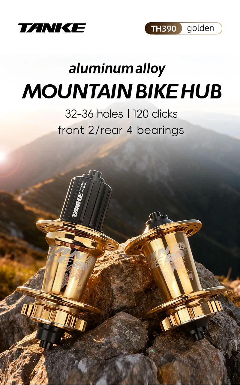 TANKE 120 Click MTB hub 6 Bearing 32 36 Holes Mountain Bike Front Rear QR Thru-axle Exchange Bicycle Disc Brake Hubs HG MS TH390