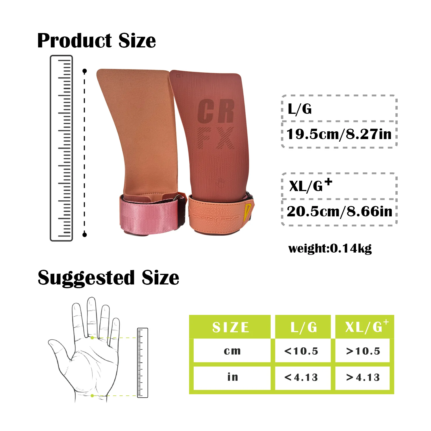 Grips Crazy Fox Heron All Terrain Magnesium-Free Athletes Fitness Calleras for Weight Lifting Gymnastics Hand Grips Set