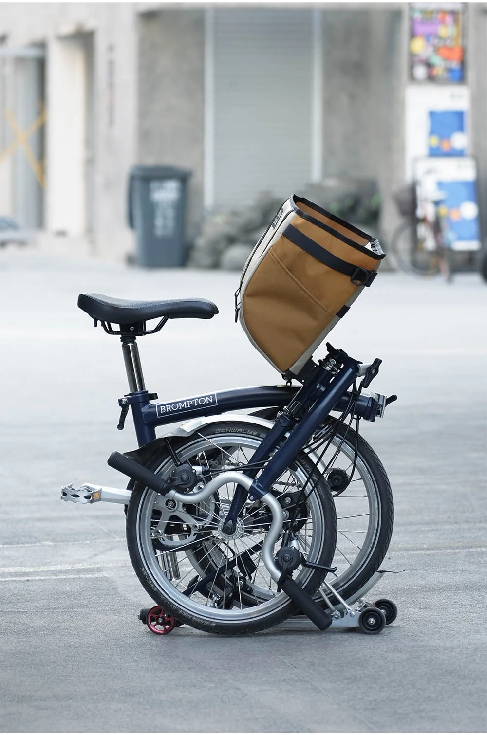 Rhinowalk Folding Bike Basket 17L/24L Handlebar Bag Pet Carrier Luggage Travel Outdoor Casual Shopping Bag For Brompton & Dahon