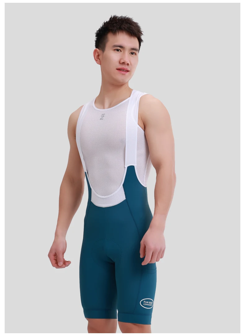 INBIKE Men's Cycling Bib Shorts with 3D High Density Sponge Padded Summer Cycling Clothing Man Breathable MTB Bibs with Pockets