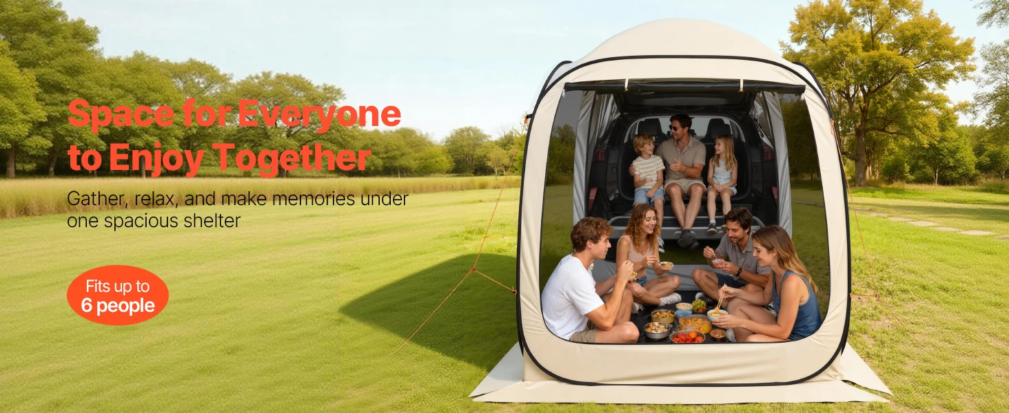 SucceBuy Screen House Tent Portable Screened in Canopy with Carry Bag Netting Sides for Car Camping Backyard Outdoor Activities