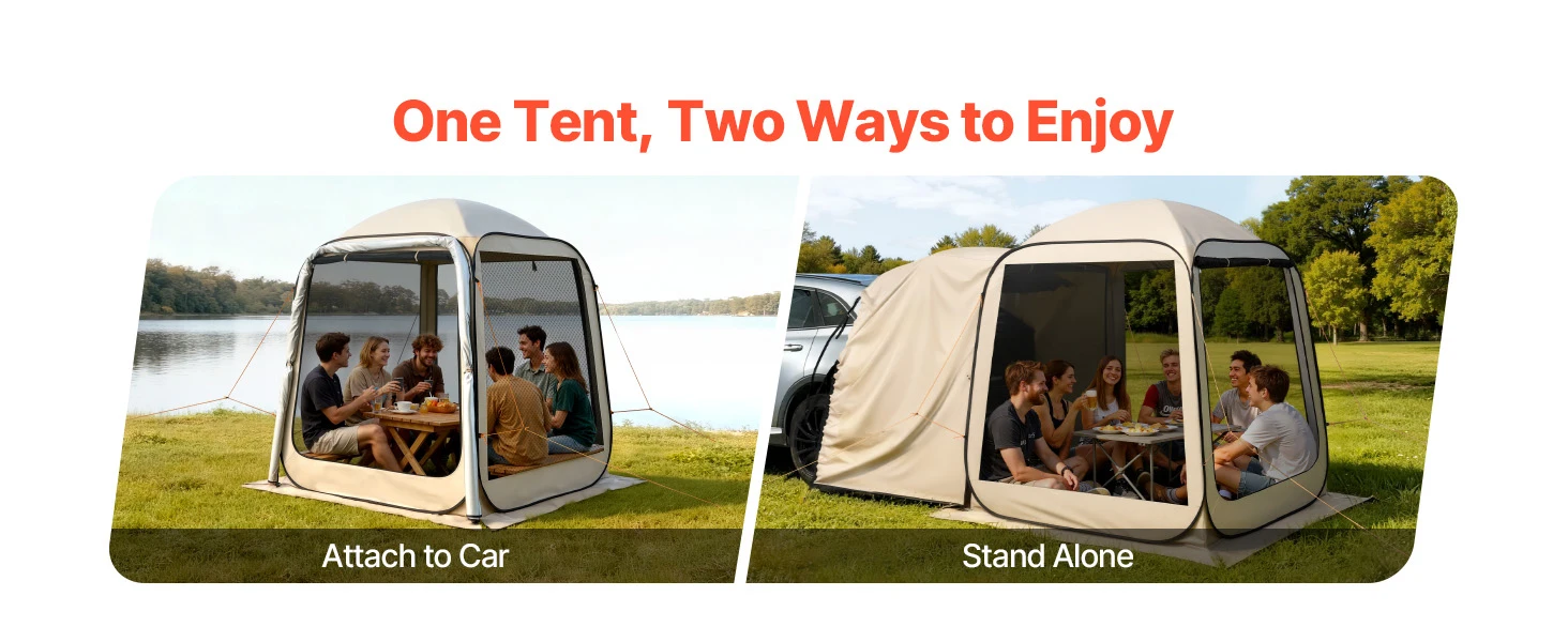 SucceBuy Screen House Tent Portable Screened in Canopy with Carry Bag Netting Sides for Car Camping Backyard Outdoor Activities