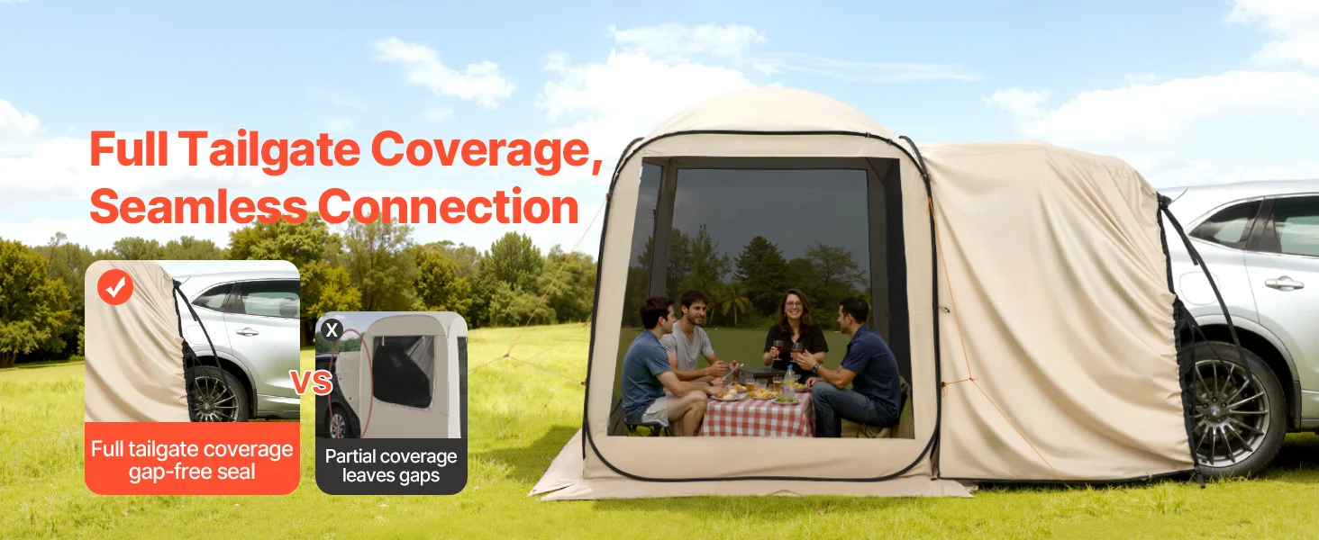 SucceBuy Screen House Tent Portable Screened in Canopy with Carry Bag Netting Sides for Car Camping Backyard Outdoor Activities