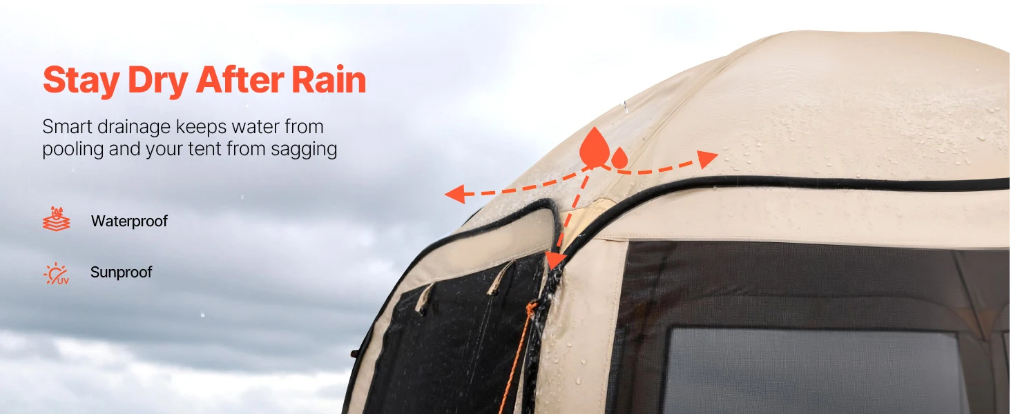 SucceBuy Screen House Tent Portable Screened in Canopy with Carry Bag Netting Sides for Car Camping Backyard Outdoor Activities