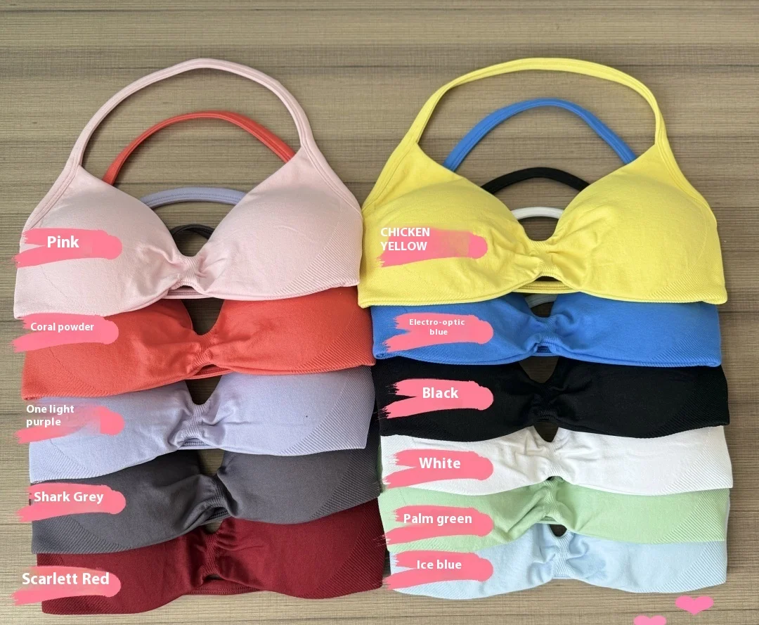 yoga Womens 2 Piece Yoga Set Strappy Seamless Sports Bra and High Waist Scrunch Shorts for Gym Workout and Fitness Training