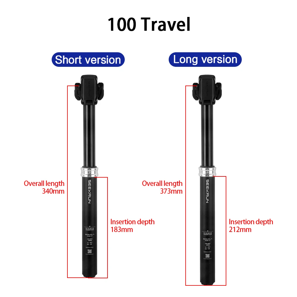 SEEKRUN S7 MTB Wireless Seatpost 30.9 31.6mm Electric Control Mountain Bicycle Seat Post 120 150 175mm Travel Dropper Seatpost