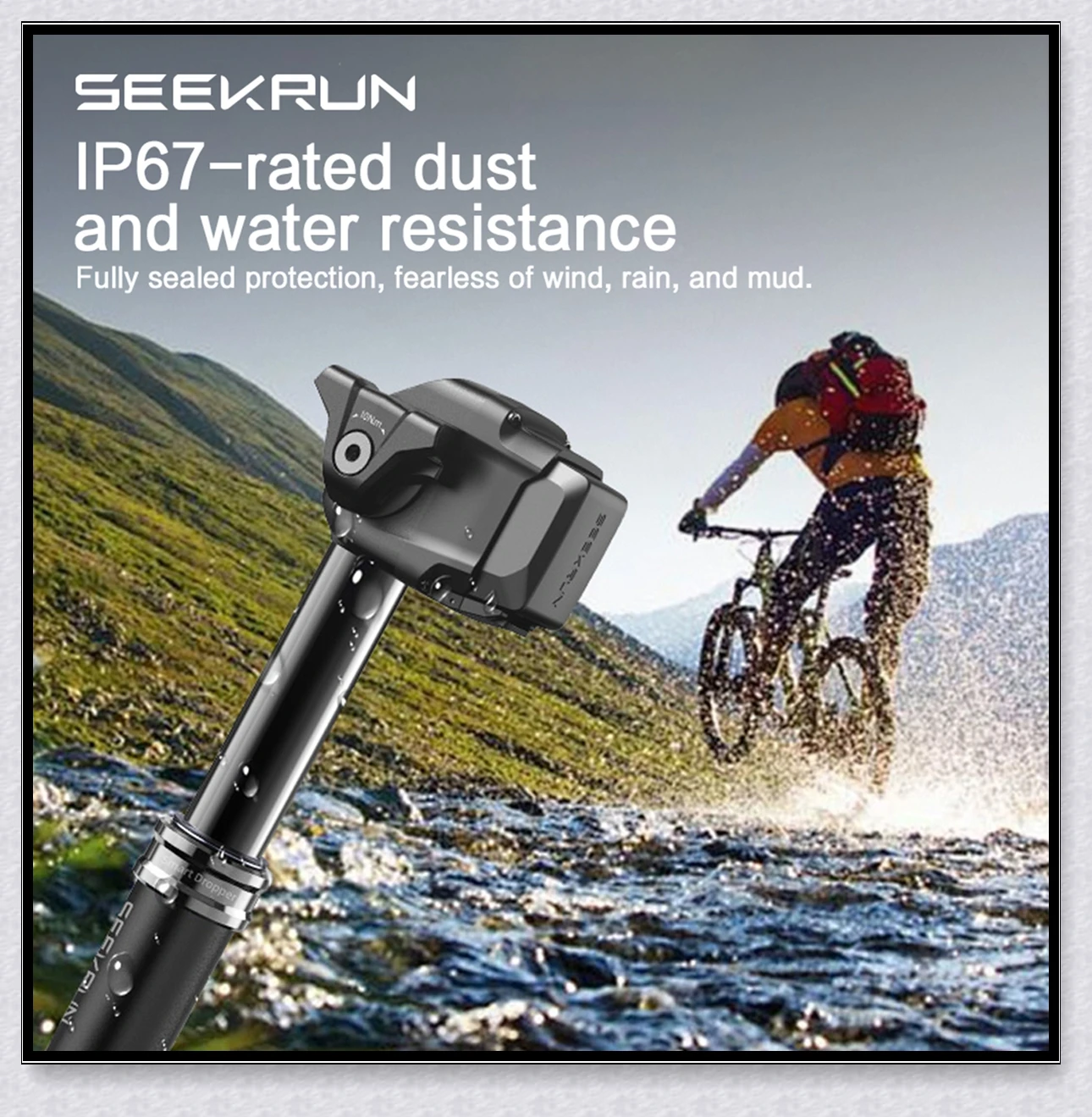 SEEKRUN S7 MTB Wireless Seatpost 30.9 31.6mm Electric Control Mountain Bicycle Seat Post 120 150 175mm Travel Dropper Seatpost