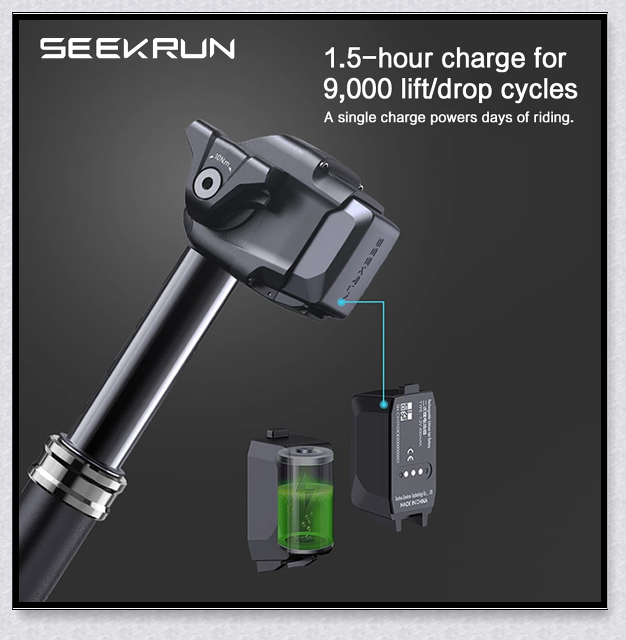 SEEKRUN S7 MTB Wireless Seatpost 30.9 31.6mm Electric Control Mountain Bicycle Seat Post 120 150 175mm Travel Dropper Seatpost