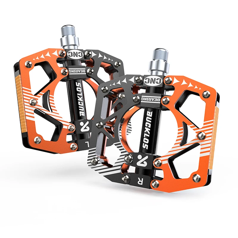 BUCKLOS Bicycle Pedal CNC Aluminium Non-Slip MTB Pedals Ultralight Mountain Bike Cycling Sealed Bearing Pedals Cycling Parts