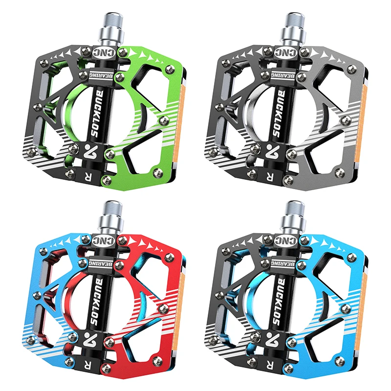 BUCKLOS Bicycle Pedal CNC Aluminium Non-Slip MTB Pedals Ultralight Mountain Bike Cycling Sealed Bearing Pedals Cycling Parts